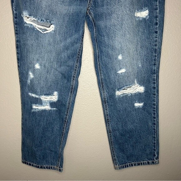 NEW Kancan Bobbie ultra high rise straight fit distressed denim jeans size 11/29 - Picture 5 of 10